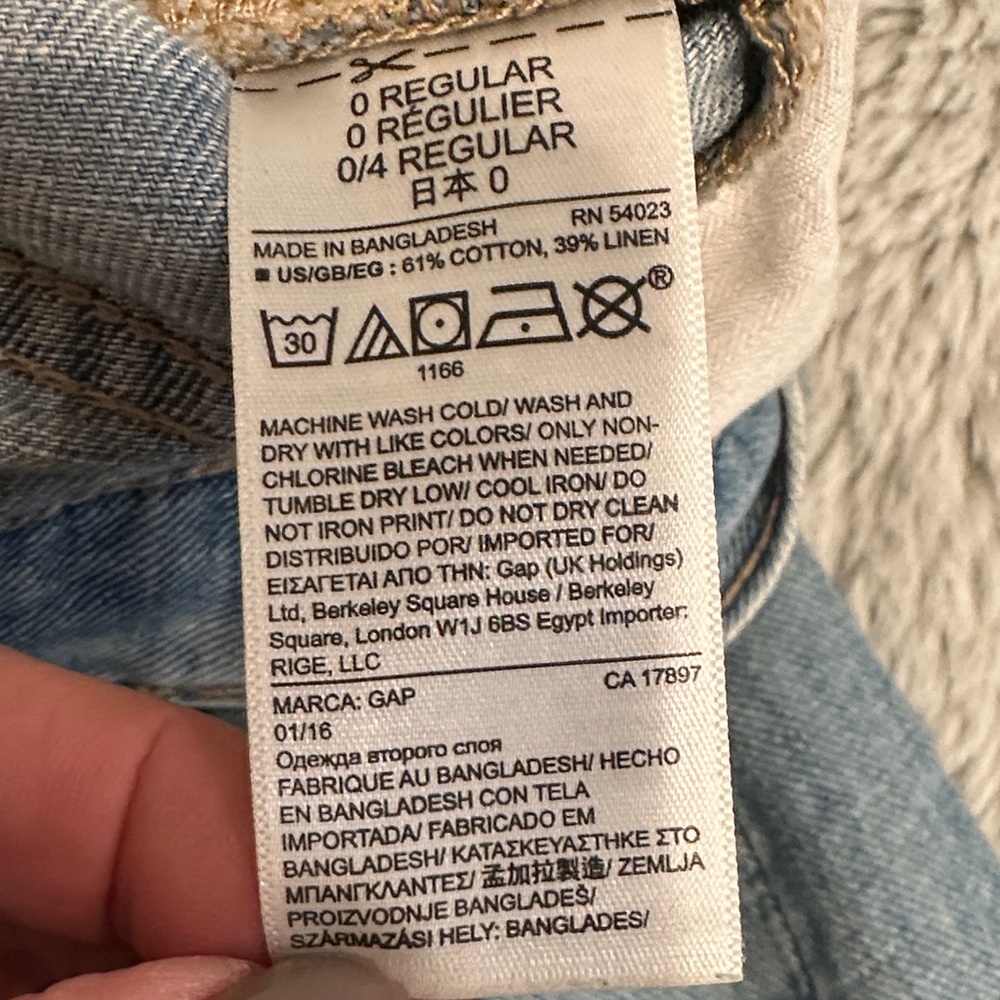 Gap 1969 Button Front Maxi Denim Skirt Size 0 Light Indigo Cotton Linen Long - Picture 7 of 7